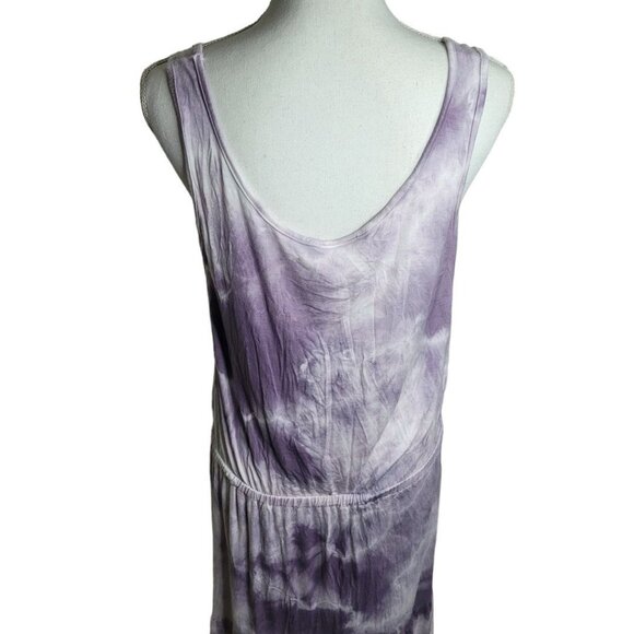 Beach Break Maxi Dress Tiered Purple Tie Dye Summer Swim Cover Sun Womens Small - Picture 4 of 9